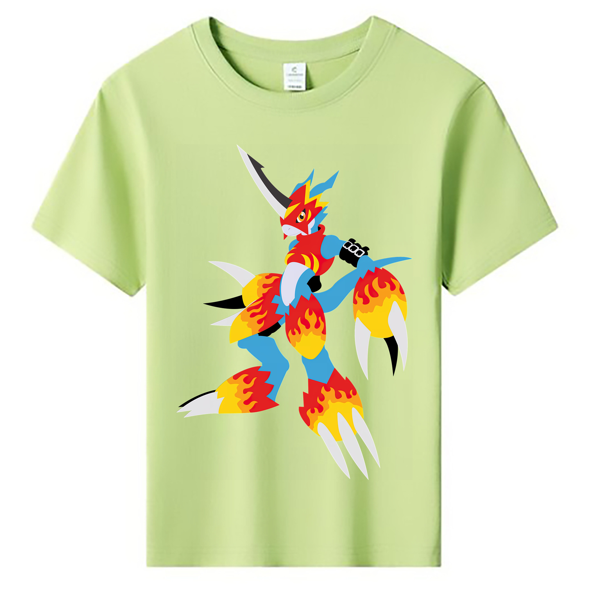 （画像用） Digimon デジタルモンスター/デジモン 綿100％キッズTシャツ（フロントプリント）